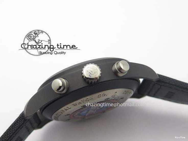 MIROTIME 0218 EasyCare Pilot Chrono IW388001 Real Ceramic ZF 1:1 Best Edition On Black Nylon Strap A 7279